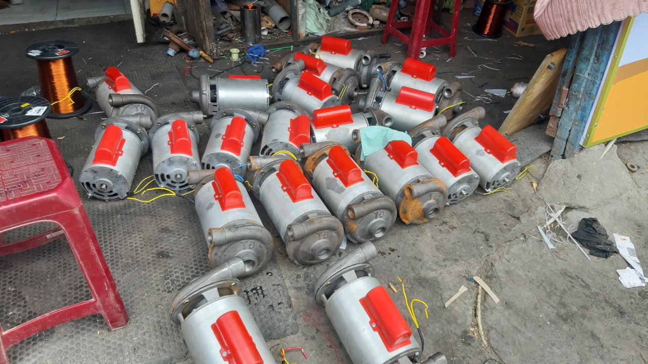 MÁY BƠM NƯỚC 2HP 2 ĐẦU VỎ TRƠN