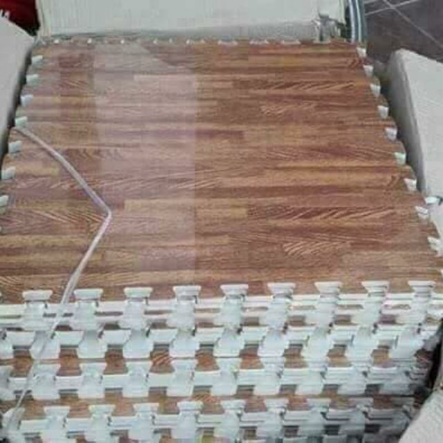 Combo 6 miếng xốp lắp ghép lót sàn họa tiết vân gỗ kích thước 60 x 60cm/ tấm