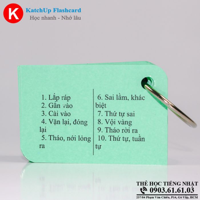 Bộ Flashcard Tiếng Nhật Từ Vựng N5,4
