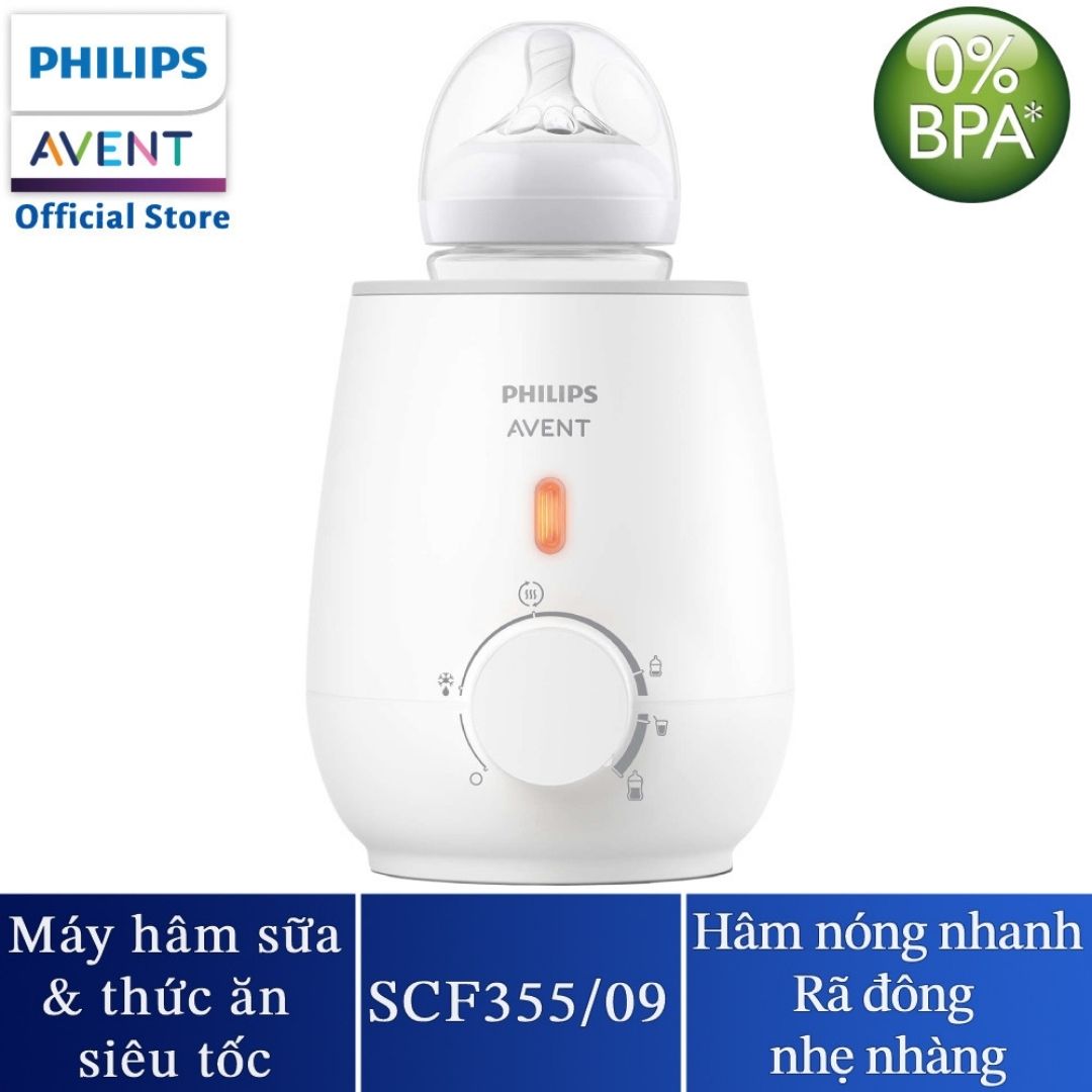 [CHÍNH HÃNG] Máy hâm sữa và thức ăn Philips Avent Siêu Tốc SCF355/09