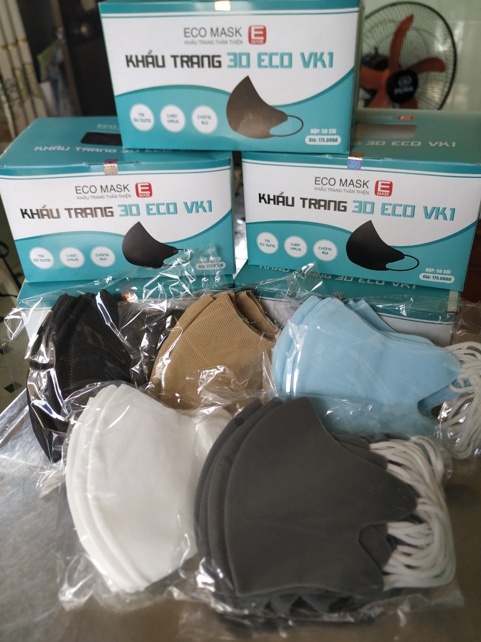 [BÁN LẺ] Khẩu trang 3D Eco VK1 (100 cái)