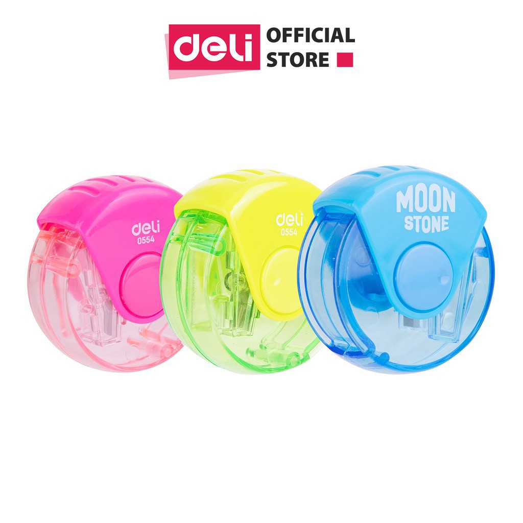 Gọt bút chì mini moon stone hình tròn deli - e0554
