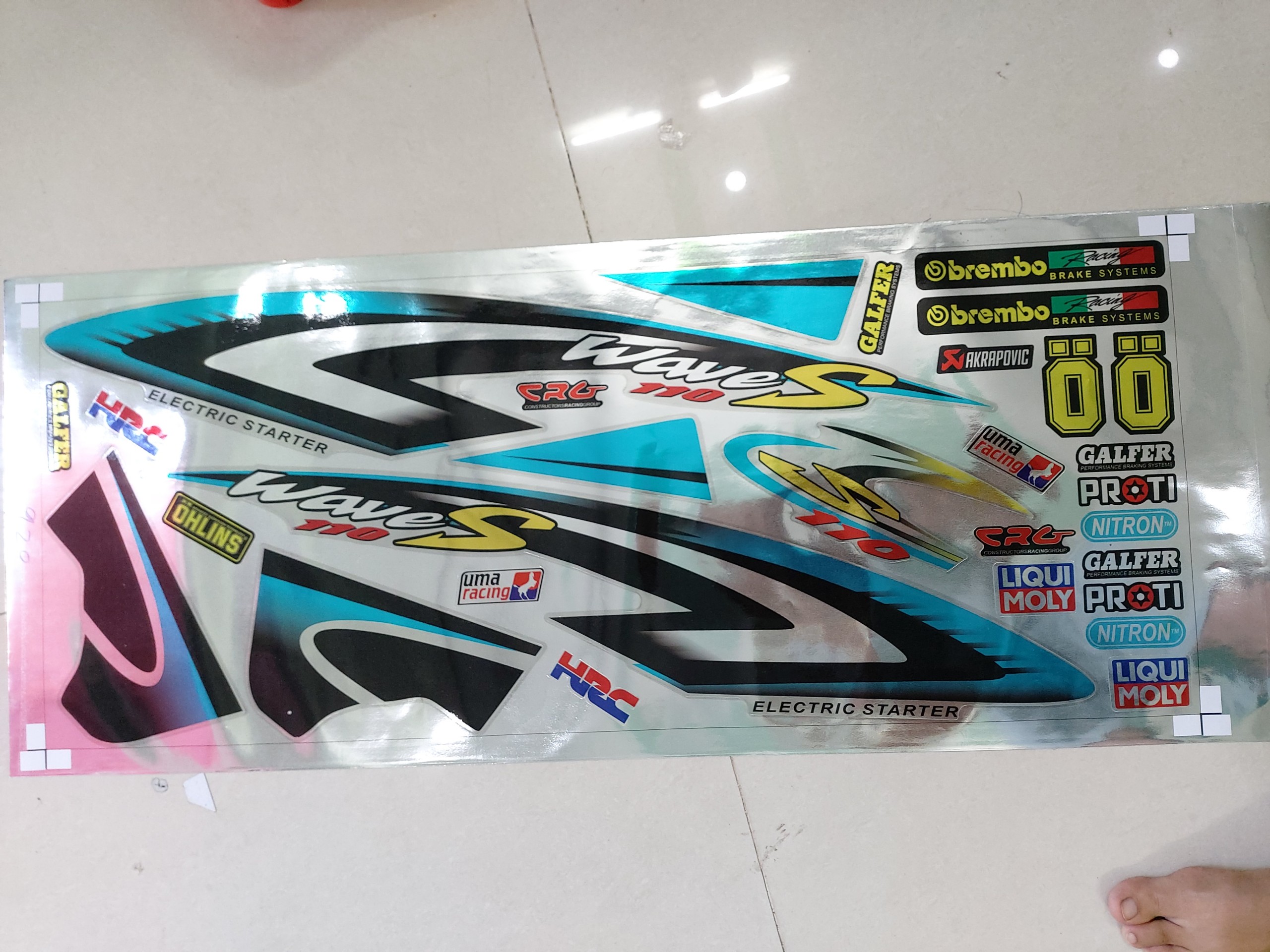 Tem xe wave nhỏ hay wave đời đầu crom mẫu wave s thái