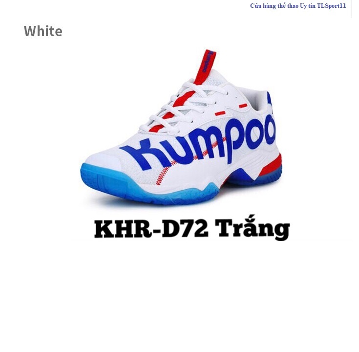 Giày Cầu Lông Kumpoo KH-D72 - Màu Xanh Trắng Chính Hãng
