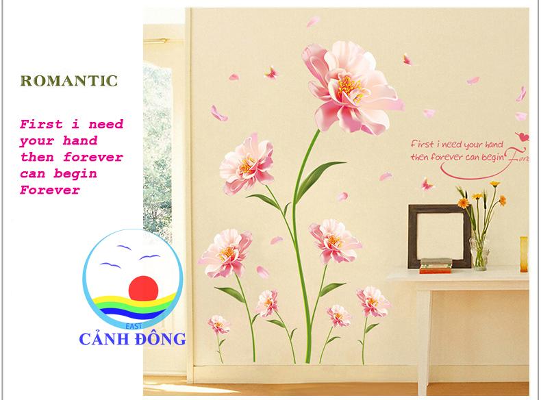 [HCM]Decal dán tường hoa lãng mạn và sang trọng