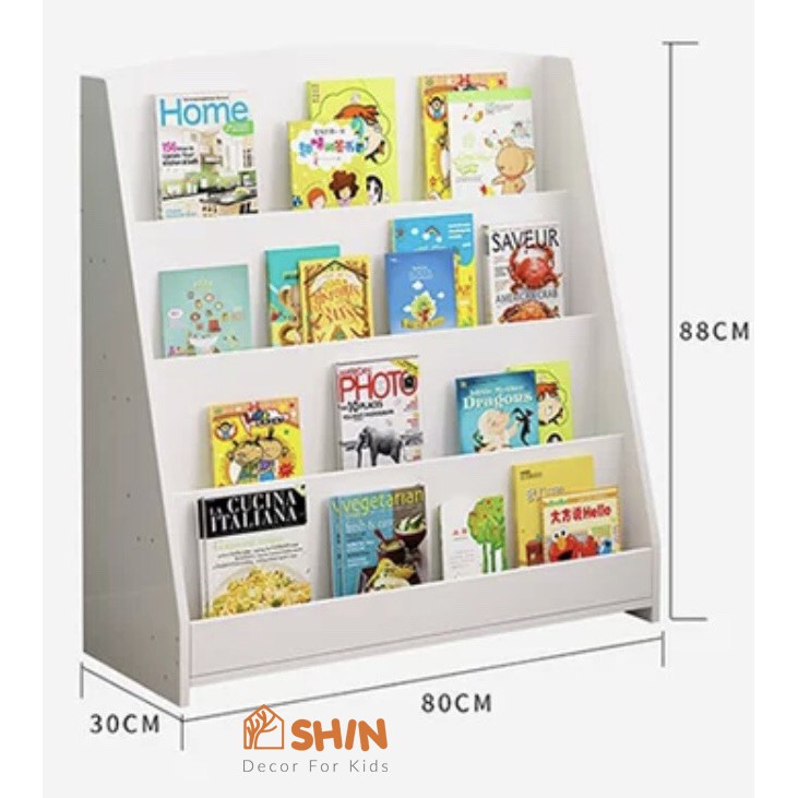 Kệ sách cho bé bằng gỗ