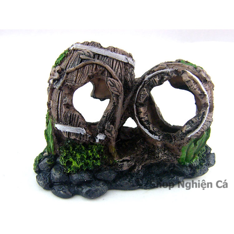 Mô hình 2 thùng giả trang trí bể cá