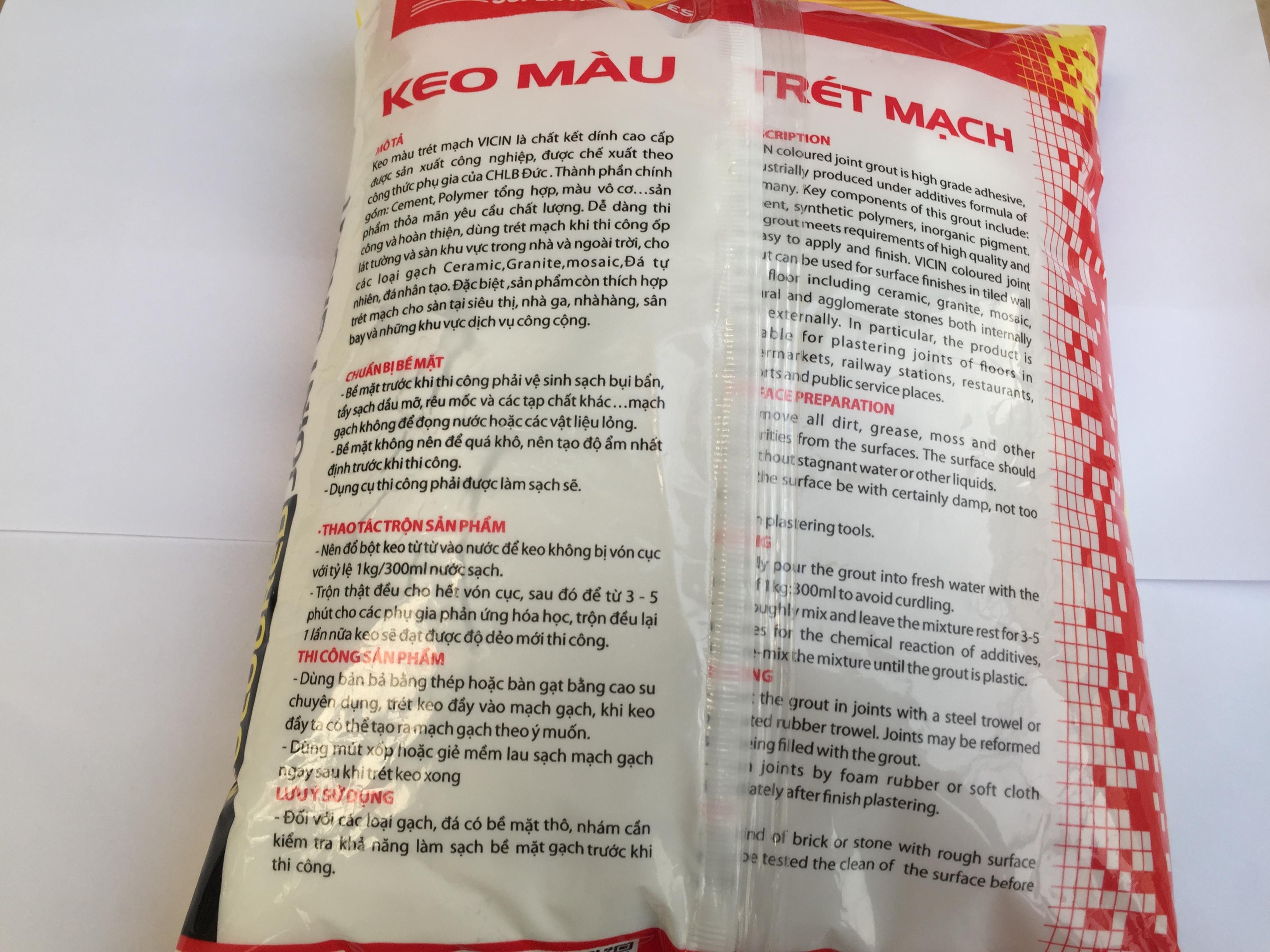 Keo chà mạch - Bột trét mạch bịch 1kg