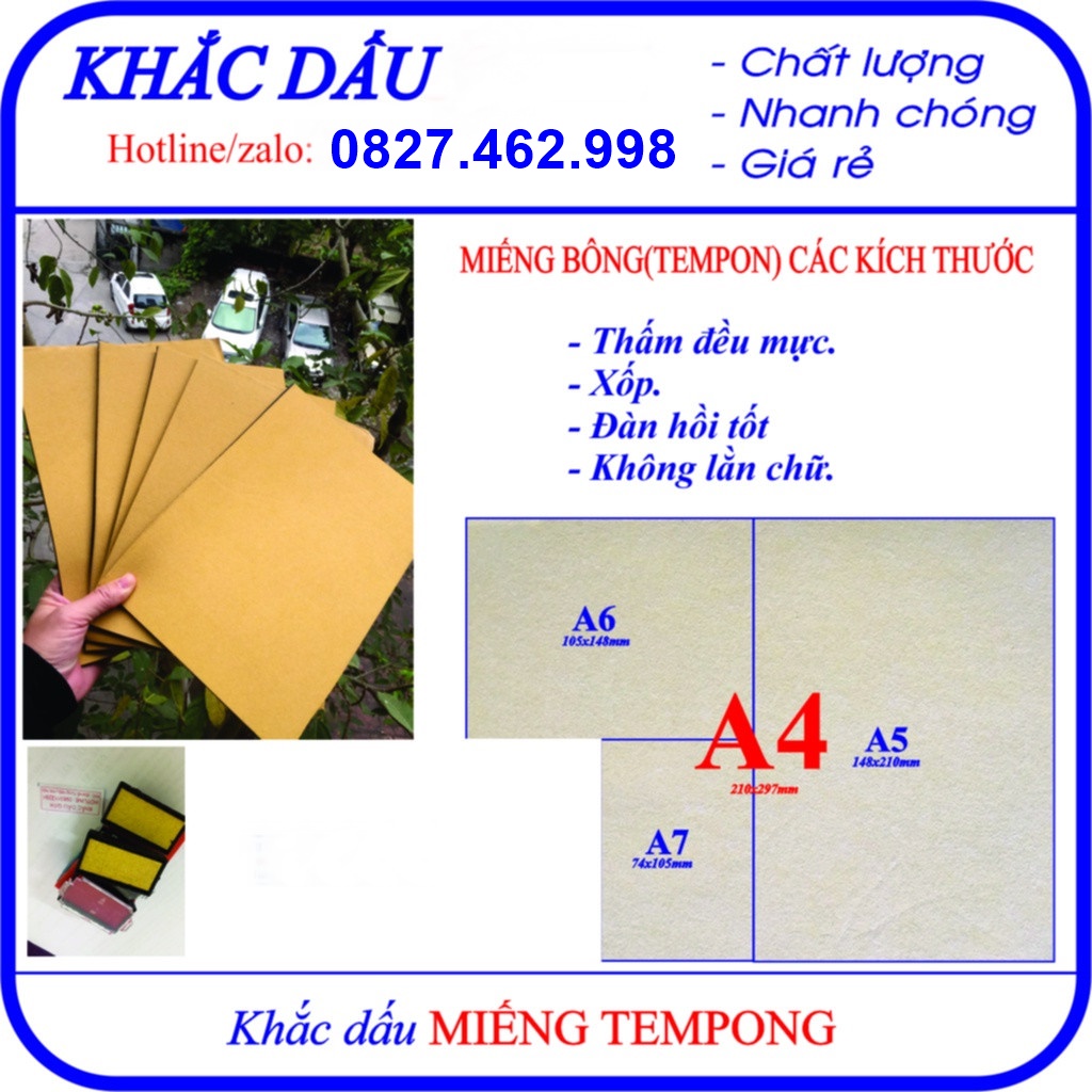 Miếng Tampon dùng cho khay mực con dấu