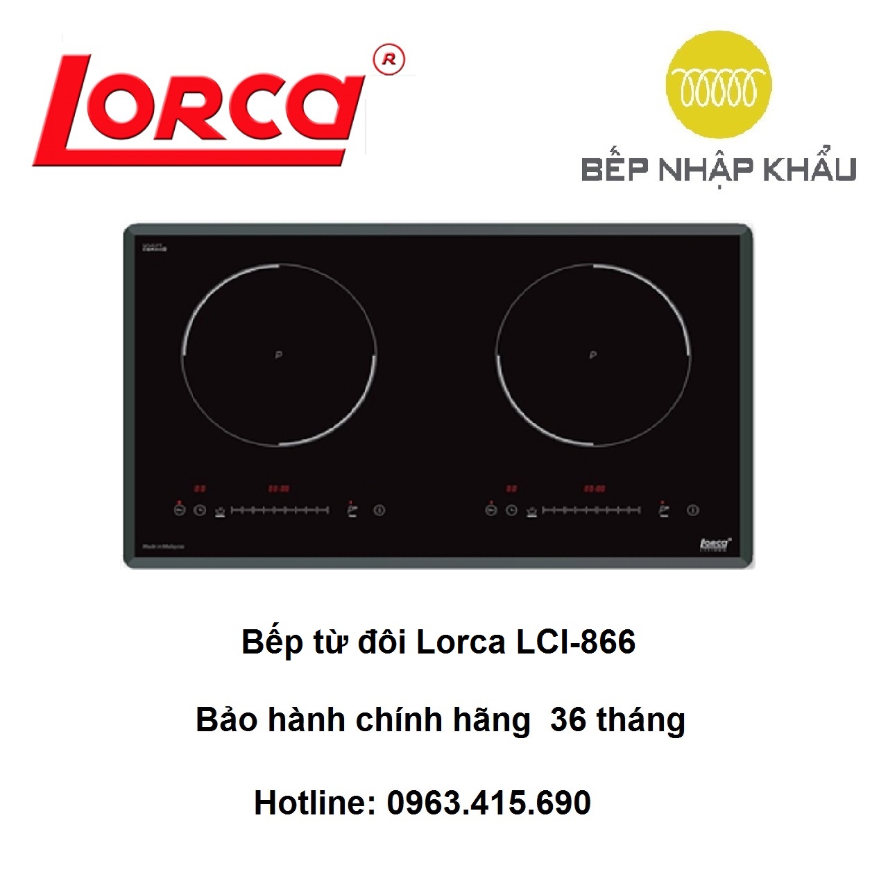 Bếp từ đôi Lorca LCI-866