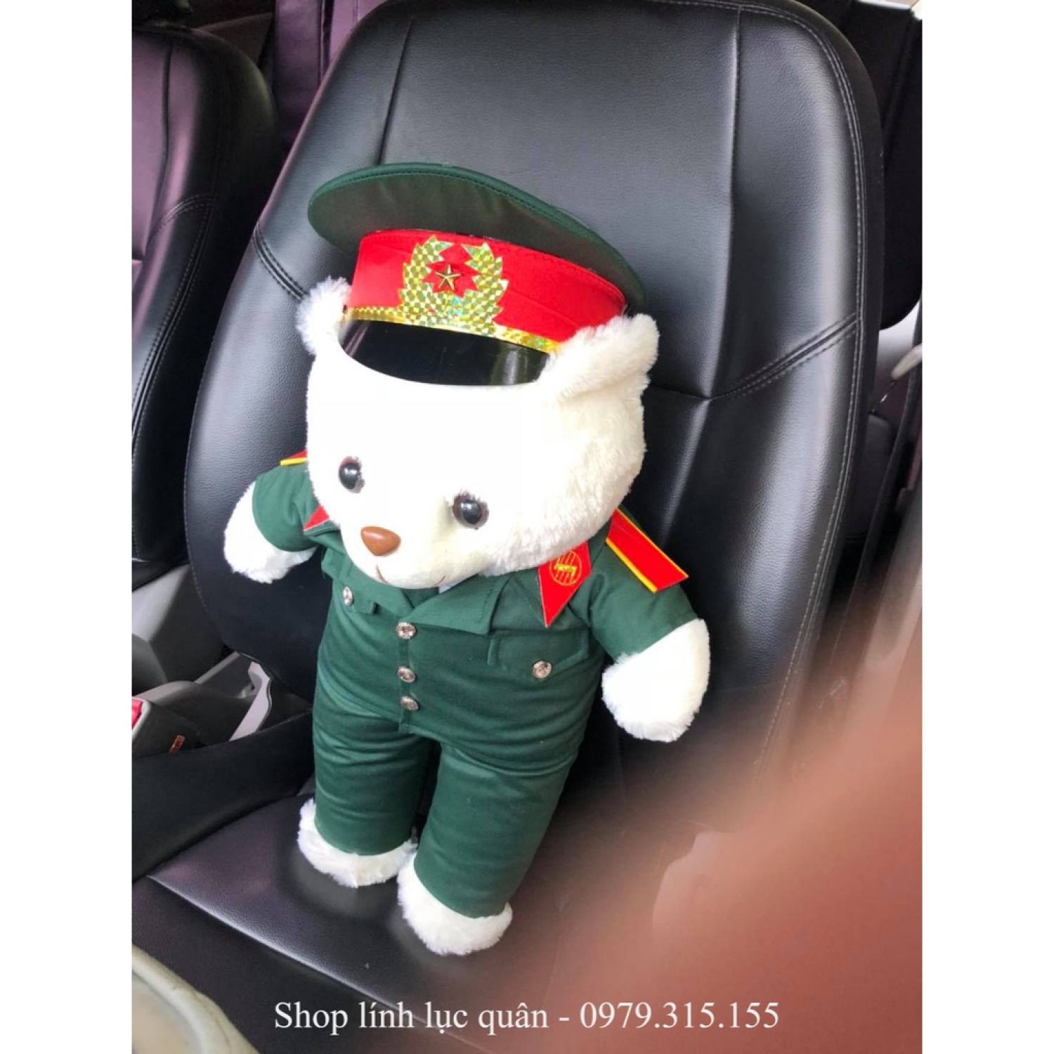gấᴜ bông Quân đội Bộ đội Lục quân 55cm ( có in tên, tiết, quân hàm)