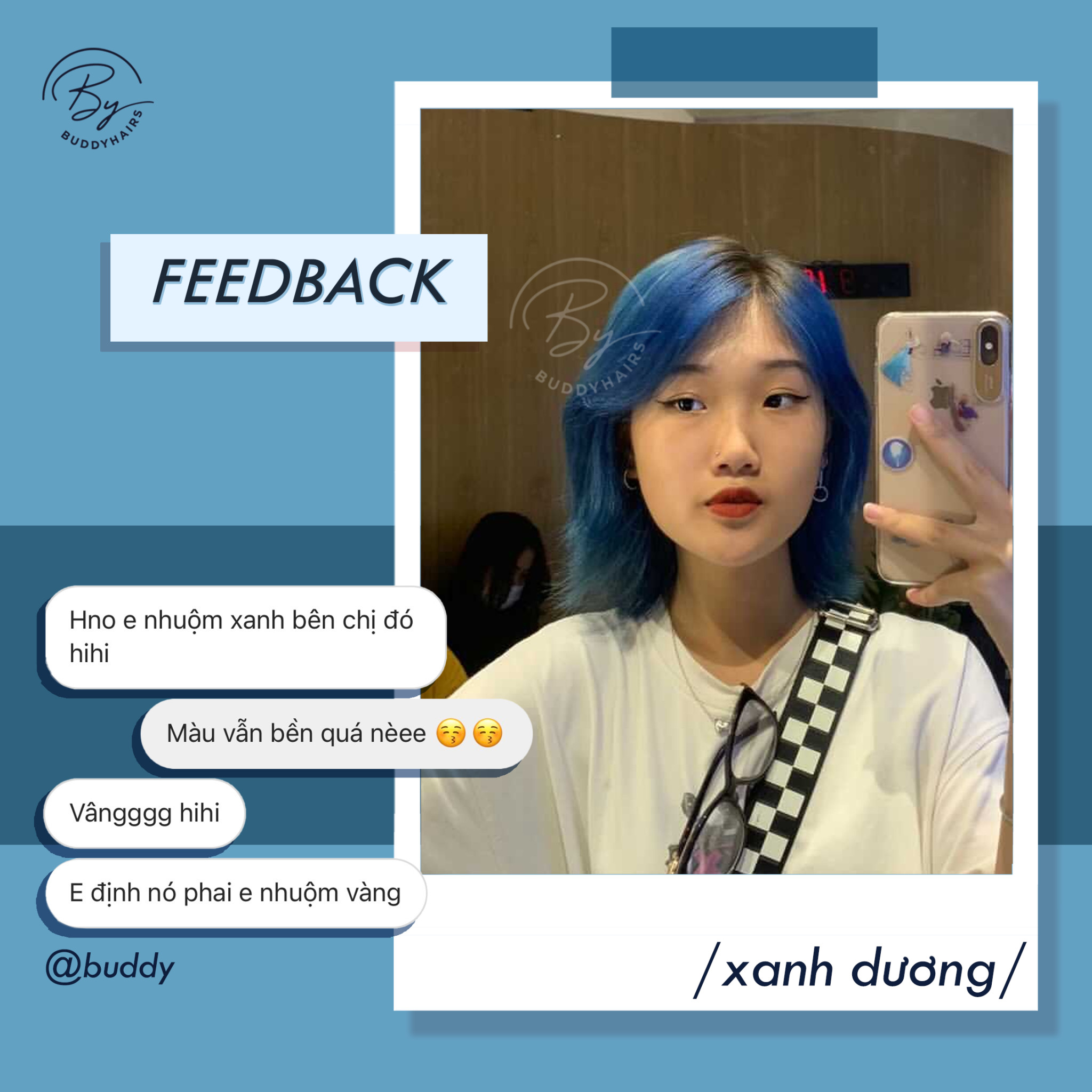 Thuốc nhuộm tóc Xanh dương buddyhairs