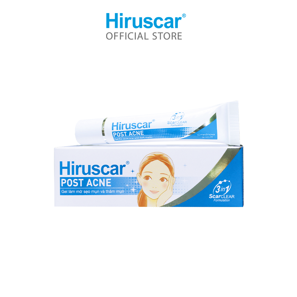 Gel chăm sóc sẹo mụn và mụn thâm Hiruscar Post Acne 5g