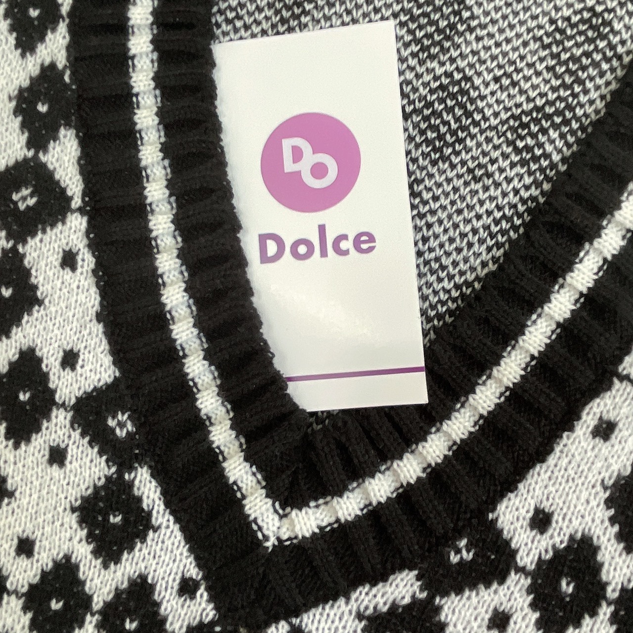 Áo len gile nữ thổ cẩm ngắn - Dolce