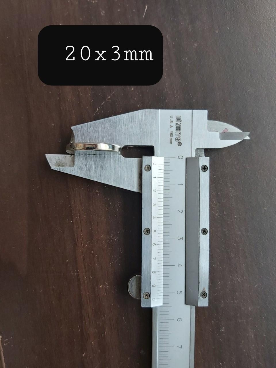 Nam châm viên tròn 20x3 mm - 1 set 10v