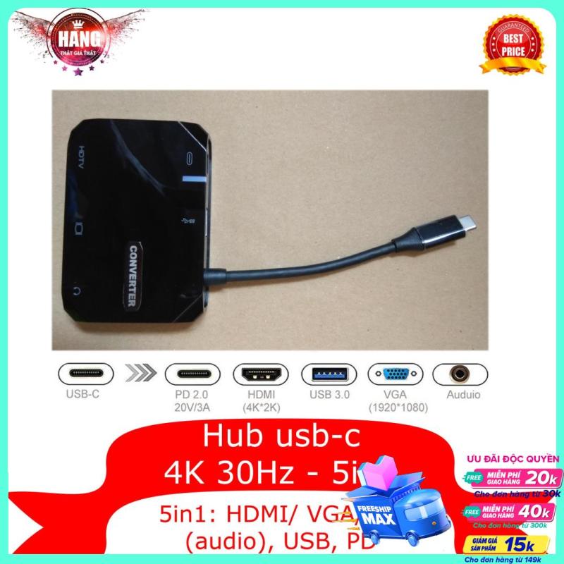 Bảng giá Bộ chuyển USB C ra HDMI 5in1 AV 35849 -Type-c ra HDMI chuyên dùng cho Macbook, Laptop, Smartphone Phong Vũ