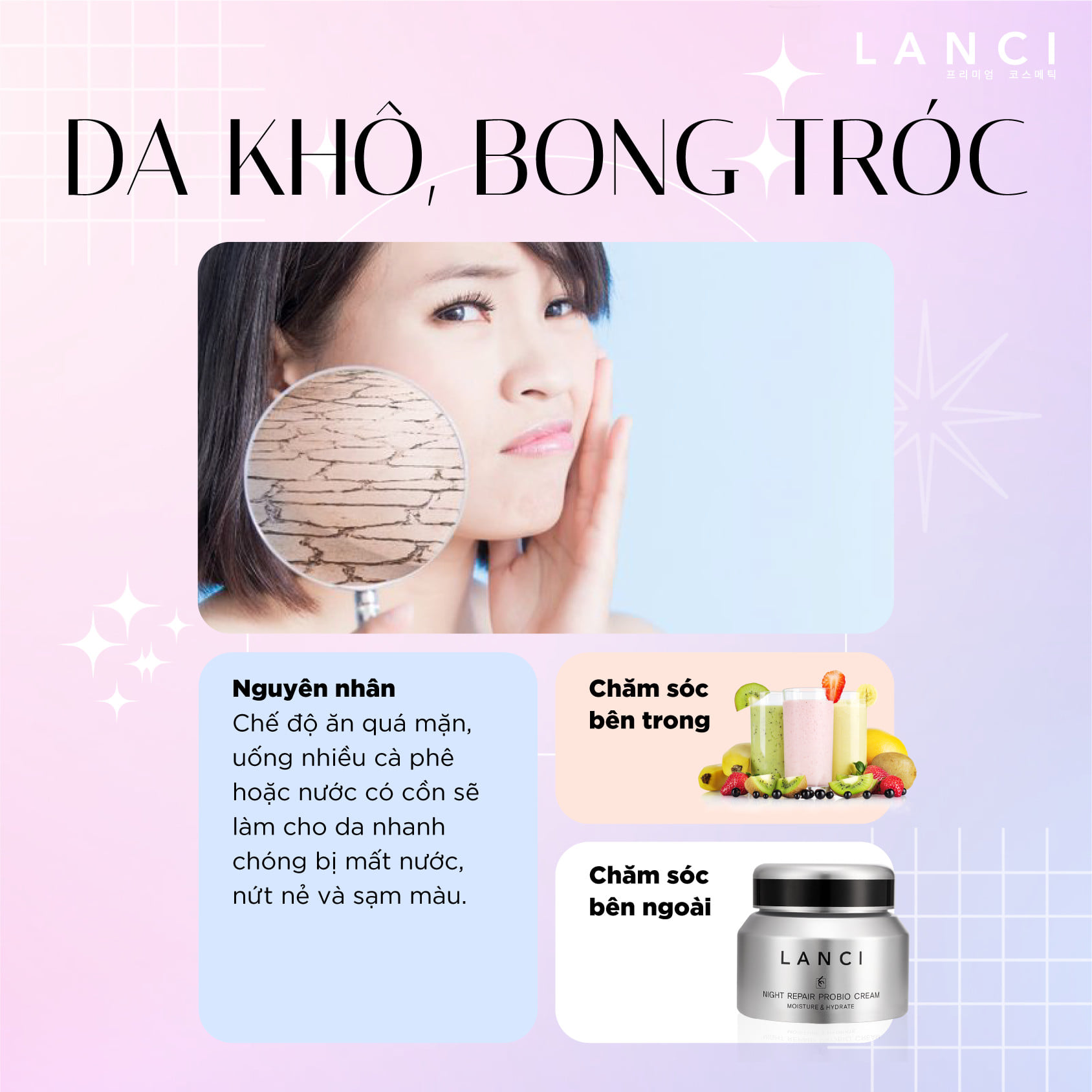Kem Dưỡng Trắng Phục Hồi Da Lanci - Kem Đêm