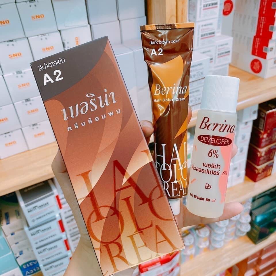 Set Nhuộm Tóc Berina A2 - Chính Hãng Thái Lan (nâu)