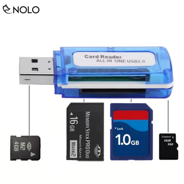 Đầu Đọc Thẻ Nhớ Cổng USB 2.0 All Reader In One Model RD01 Hỗ Trợ Đọc Thẻ MicroSD, SD, TF, MS Micro M2 Plug And Play
