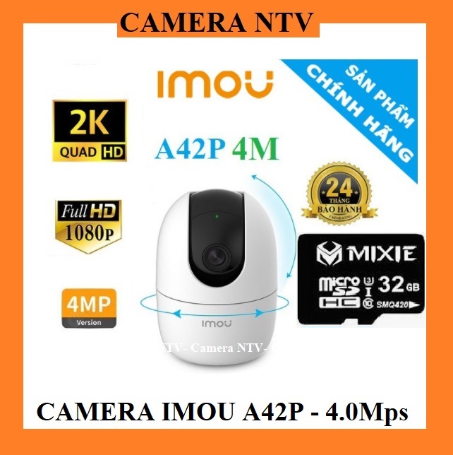 Camera IP Wifi  Imou A22/A42 - 4.0Mps - Hình ảnh cực nét - Xoay 360 độ - Đàm Thoại 2 Chiều