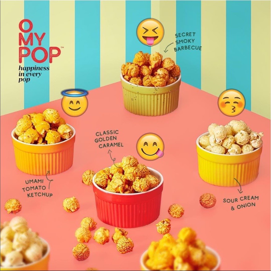 Snack Bắp Rang OMyPop Nhiều Vị Lon 70gr