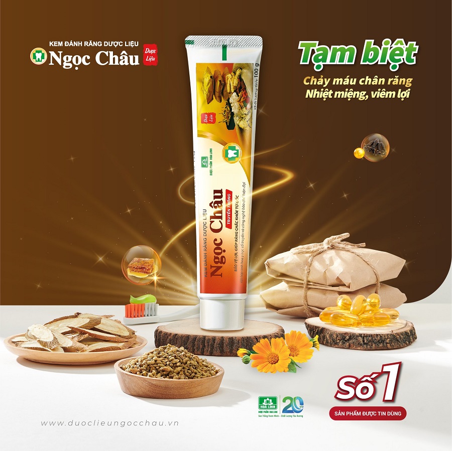 Kem Đánh Răng Dược Liệu Ngọc Châu Tuýp 100g