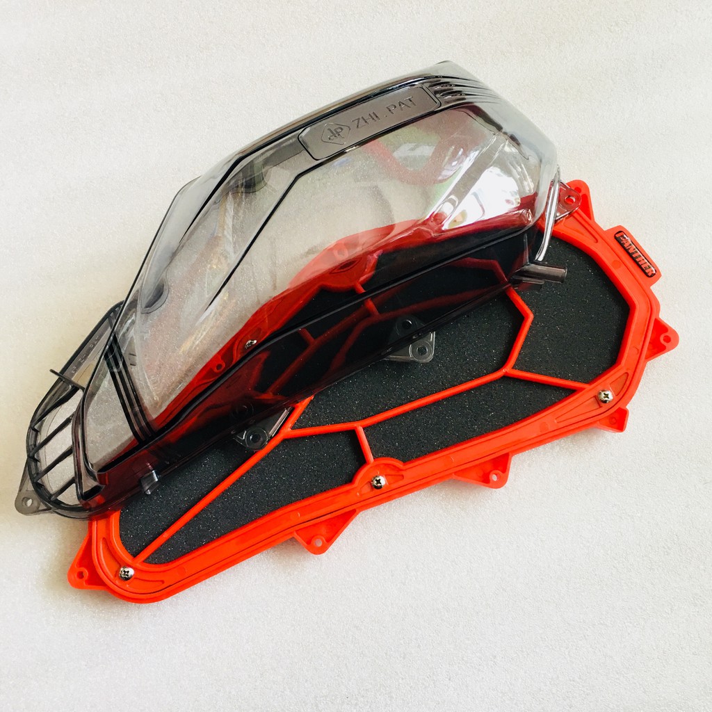 BỘ 2 MÓN PÔ E + LỌC GIÓ NHỰA ĐỎ XE VARIO 2017, CLICK 125, SH MODE 16-19, AB 125 16-19