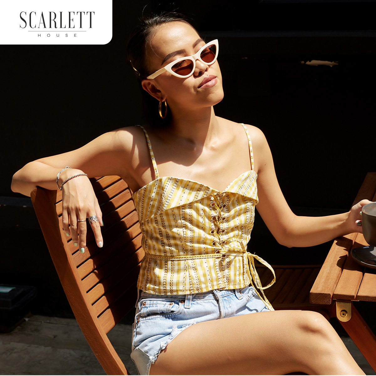 Scarlett_Áo Kiểu Nữ Corset Ella - Vàng