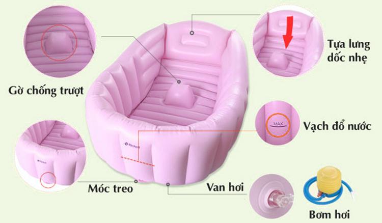 CHẬU TẮM PHAO RICHELL (HỒNG)