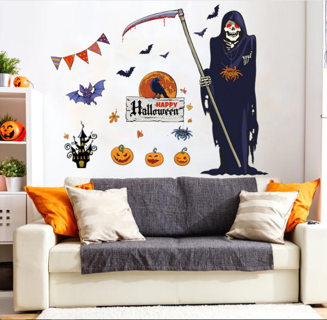 Decal trang trí tường - Halloween Thần Chết