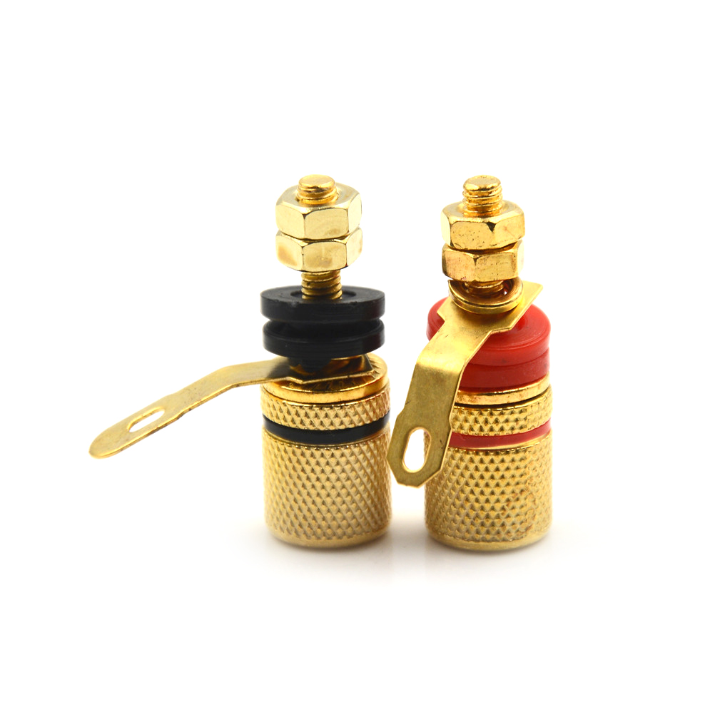 [JINXIN] 4pcs/lot 4mm Banana Plug Binding Post Loudspeaker Power Socket Terminals