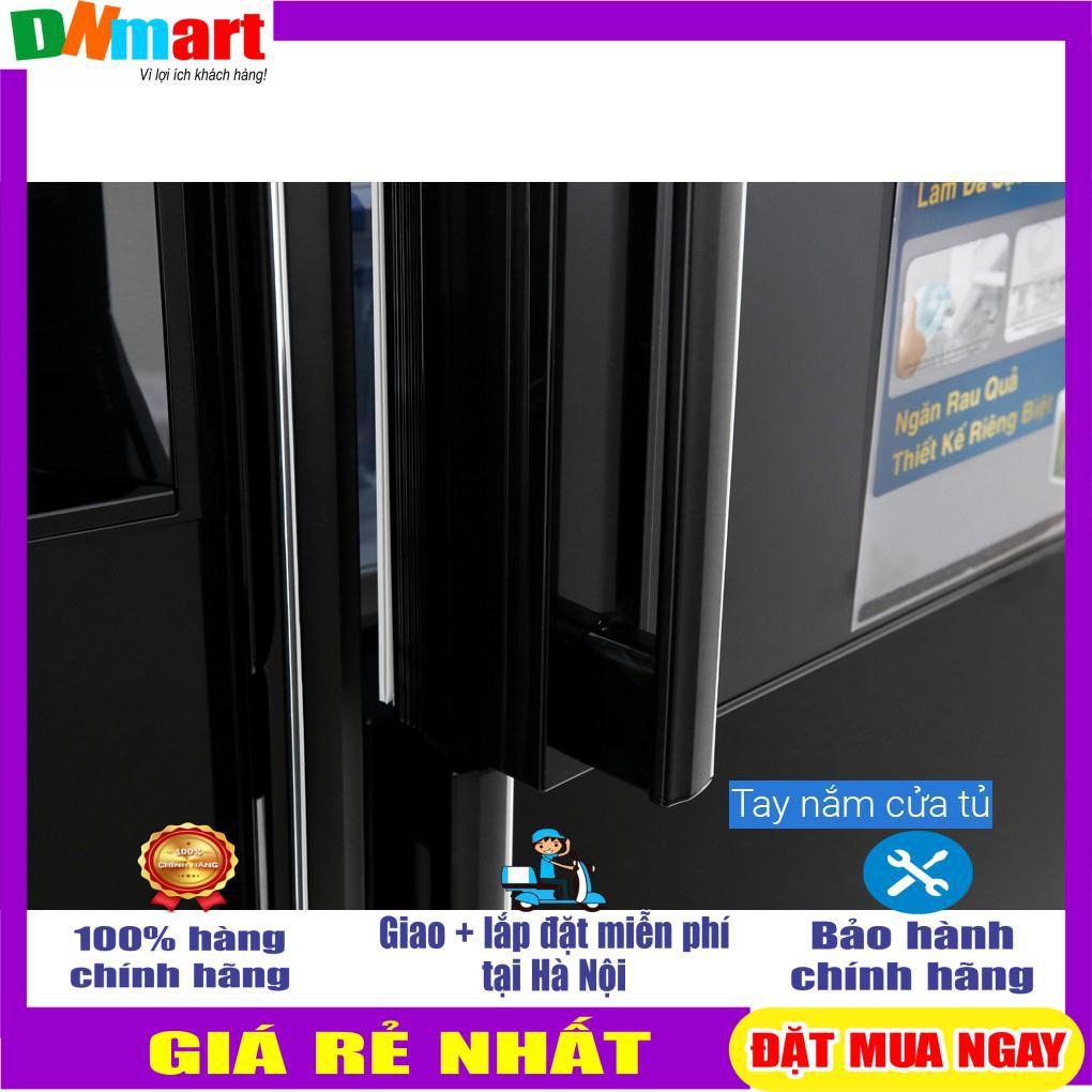 [Trả góp 0%]Tủ lạnh Hitachi side by side 3 cửa màu đen R-FM800GPGV2(GBK)