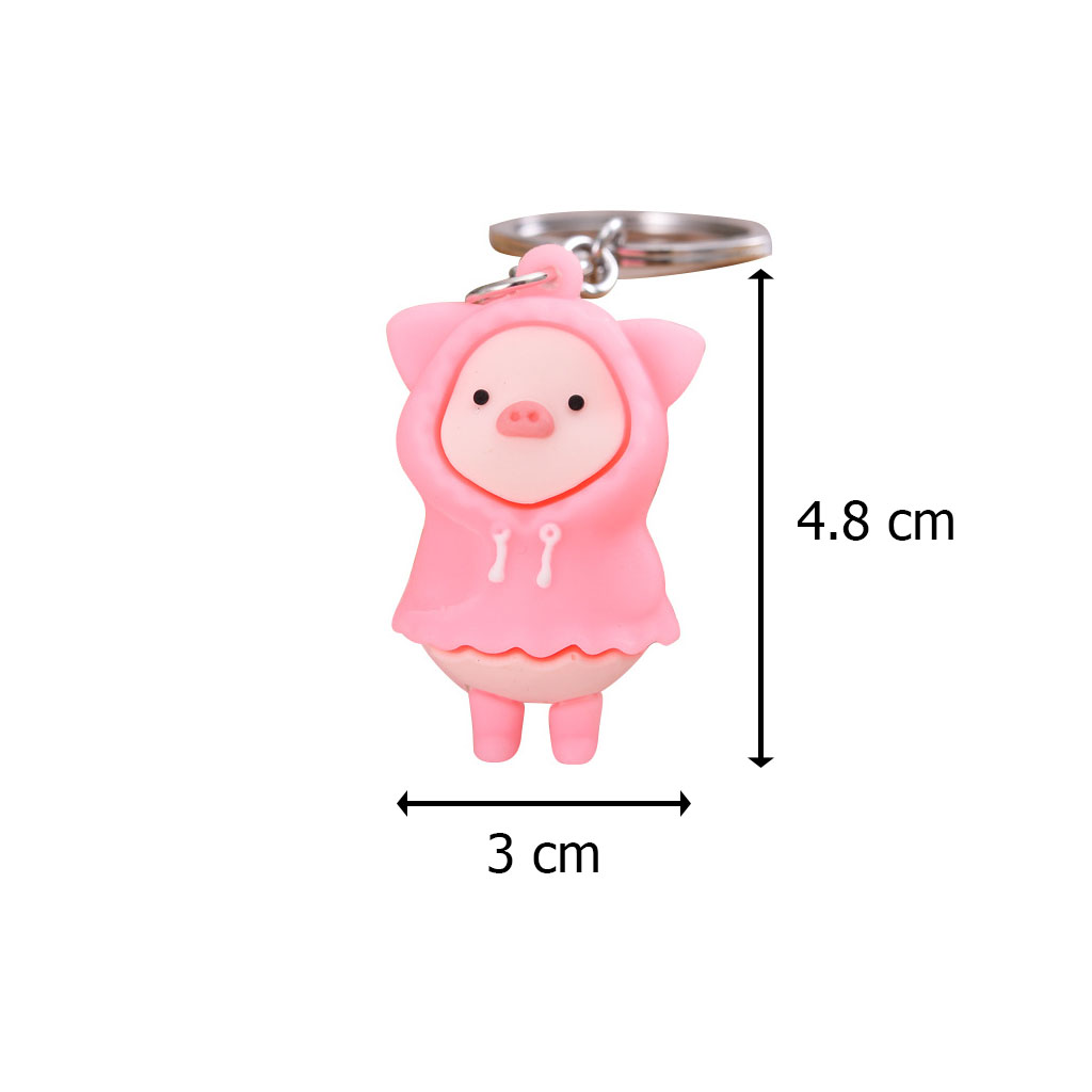 Móc khóa Heo con mặc áo ấm MK36