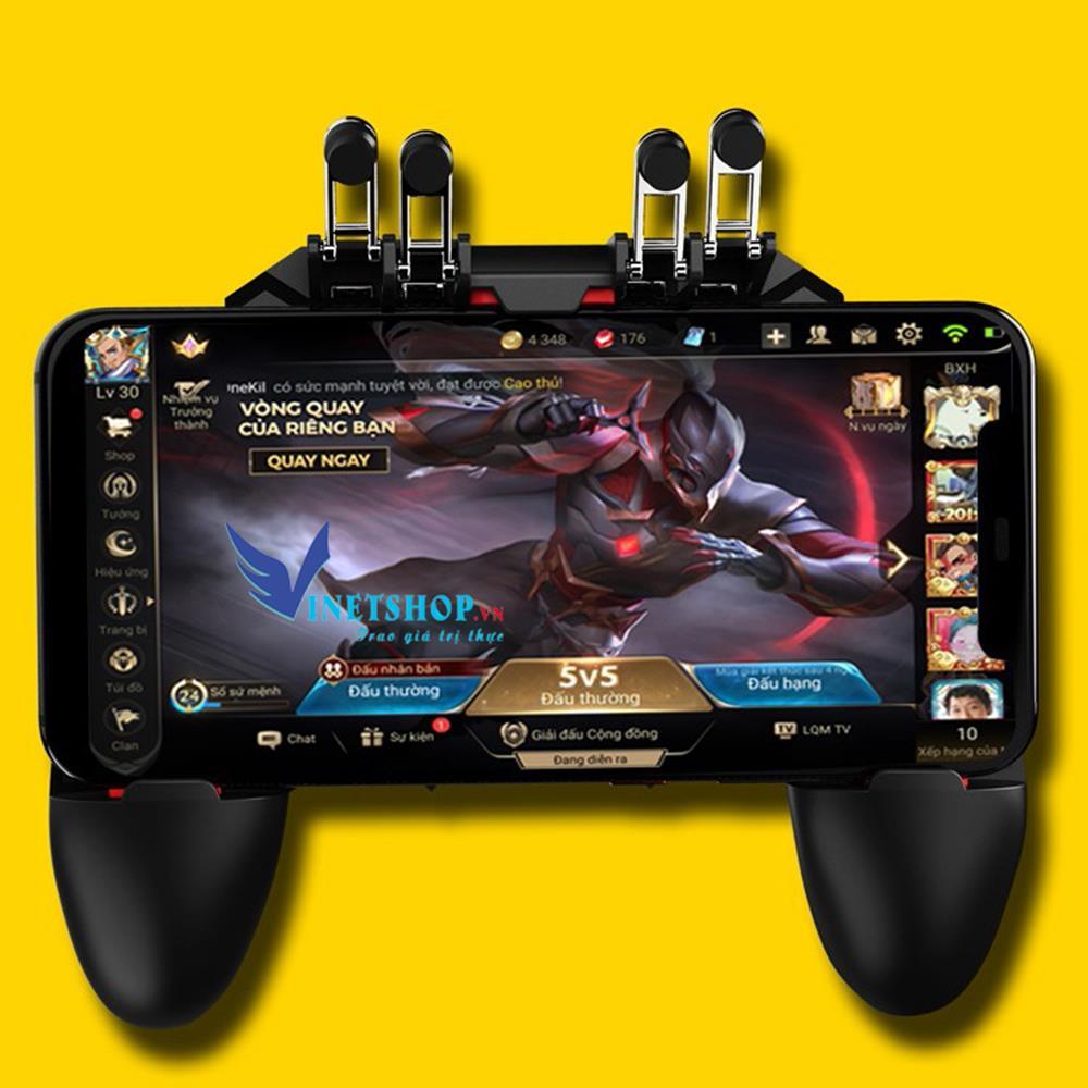 Tay cầm game PUBG ROS FREEFIRE hỗ trợ 4 ngón King memo AK66, Tay Cầm Chơi PUBG, Rule of Survival, Free Fire, Liên Quân Mobile Cho iPhone, iPad