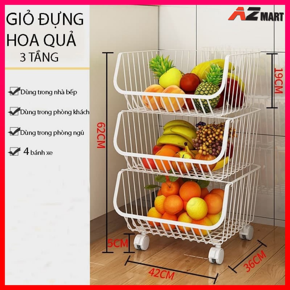 Giá Để Đồ [FREESHIP] Kệ Để Đồ Nhà Bếp Sơn Tĩnh Điện Cao Cấp