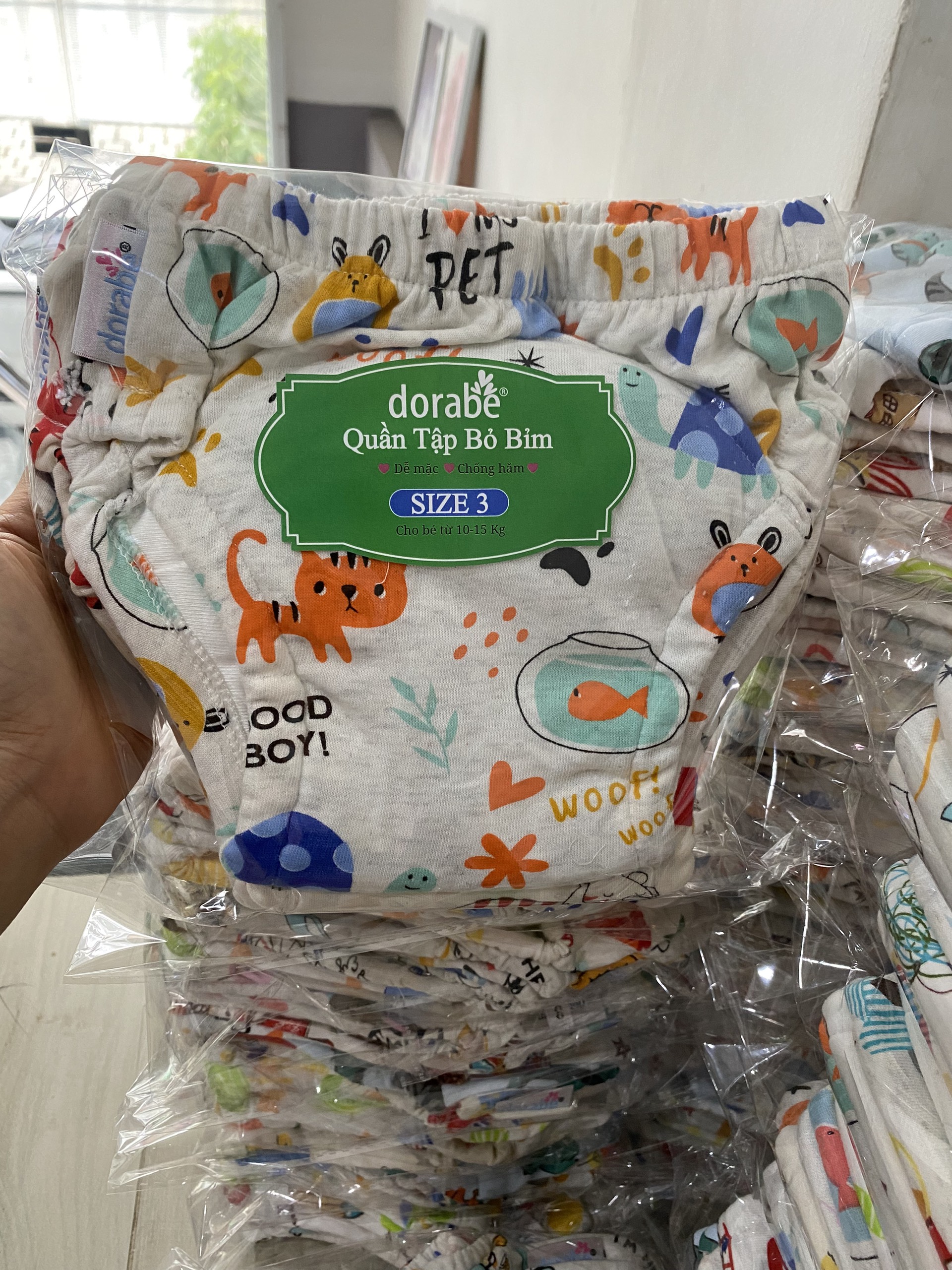 COMBO 5 QUẦN BỈM DORABE LOẠI 8 LỚP SIZE 3