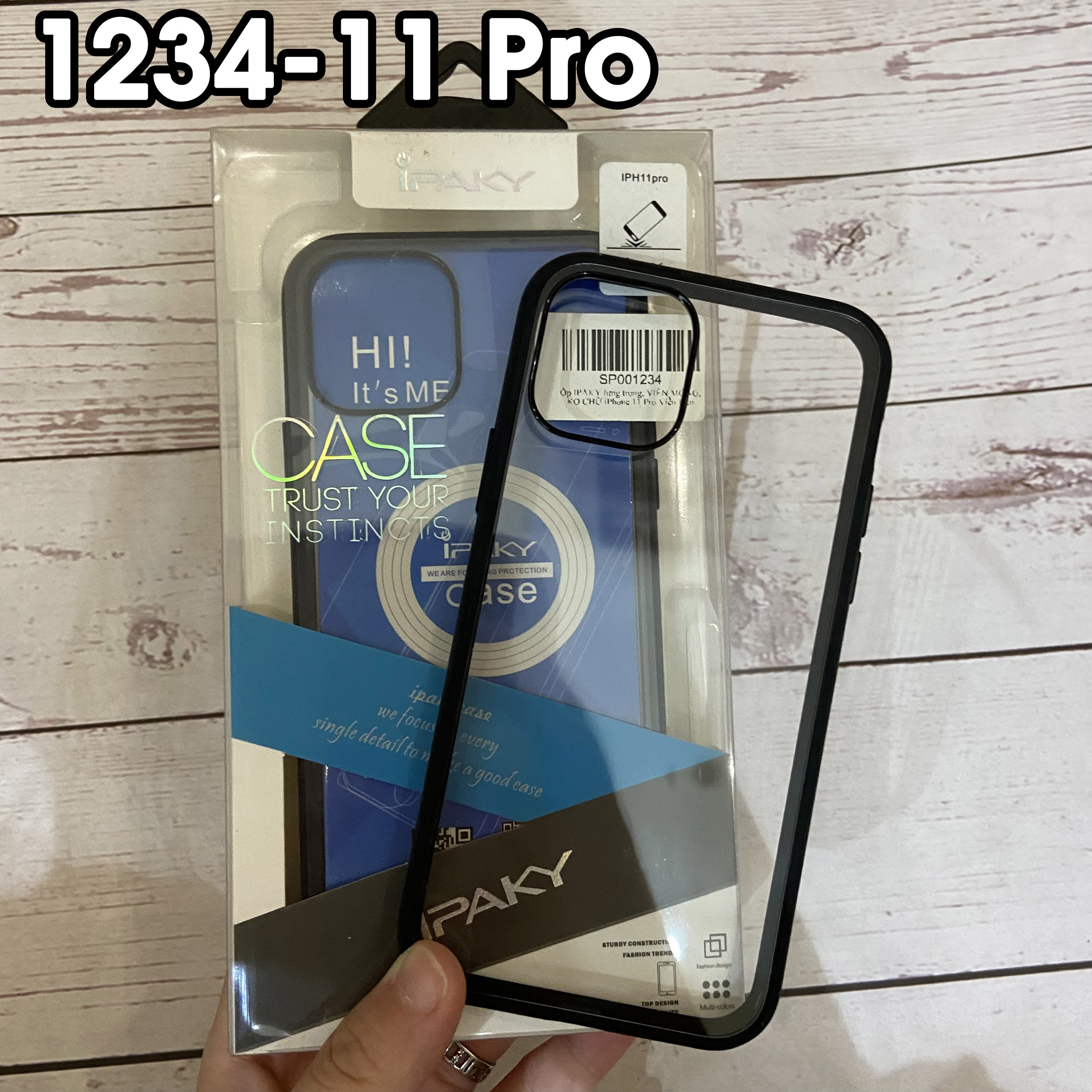 Ốp lưng ipaky iphone 11/ 11 pro/ 11 pro max - mặt lưng trong, viền màu mỏng