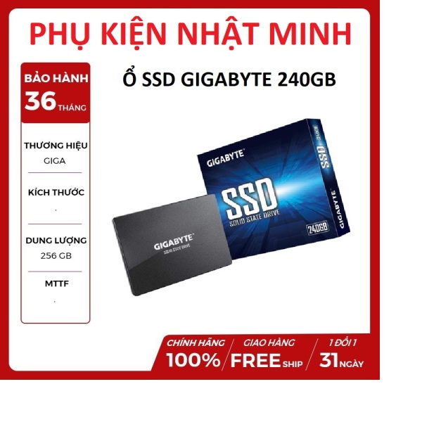 Bảng giá [tặng dây sata] Ổ cứng SSD Gigabyte 240GB SATA 2,5 inch (Đoc 500MB/s, Ghi 420MB/s) Chính hãng bảo hành 36 tháng Phong Vũ