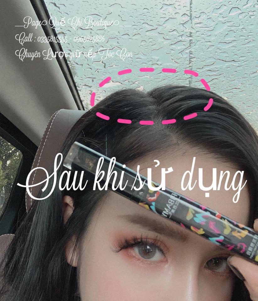 Lược CHẢI TÓC vào nếp giúp xử lý tóc con