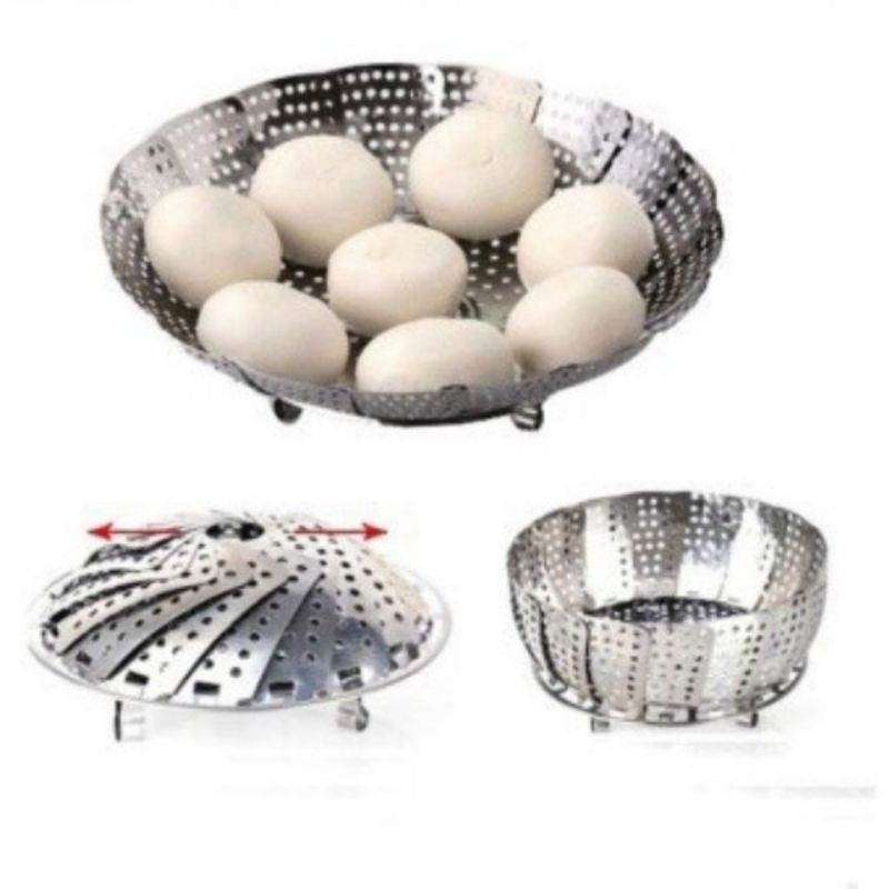 [GIÁ HỦY DIỆT] RỔ HẤP INOX SÁNG BÓNG KHÔNG RỈ _RỔ HẤP ĐA NĂNG