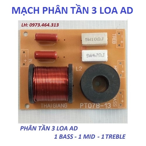 Mạch phân tần 3 loa cao cấp Thái Giảng - 1bas.1mid.1treble - GIÁ 1 CHIẾC