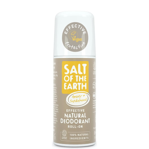 Salt of the Earth, Amber & Sandalwood Natural Roll-On Deodorant 75ml