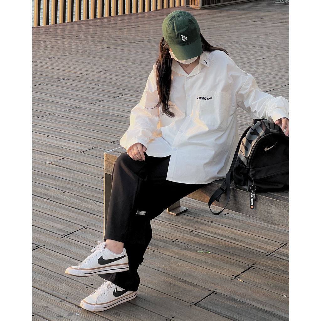 [Nhập RS0822 giảm 30k cho đơn 99k]ÁO SƠ MI TWENTI TAY DÀI FORM RỘNG FREESIZE