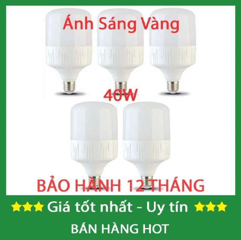 Bộ 5 bóng đèn 40w siêu sáng siêu tiết kiệm điện (Sáng Trắng)
