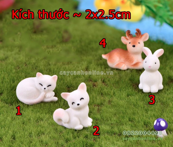 2 Mô hình tượng Con động vật dễ thương