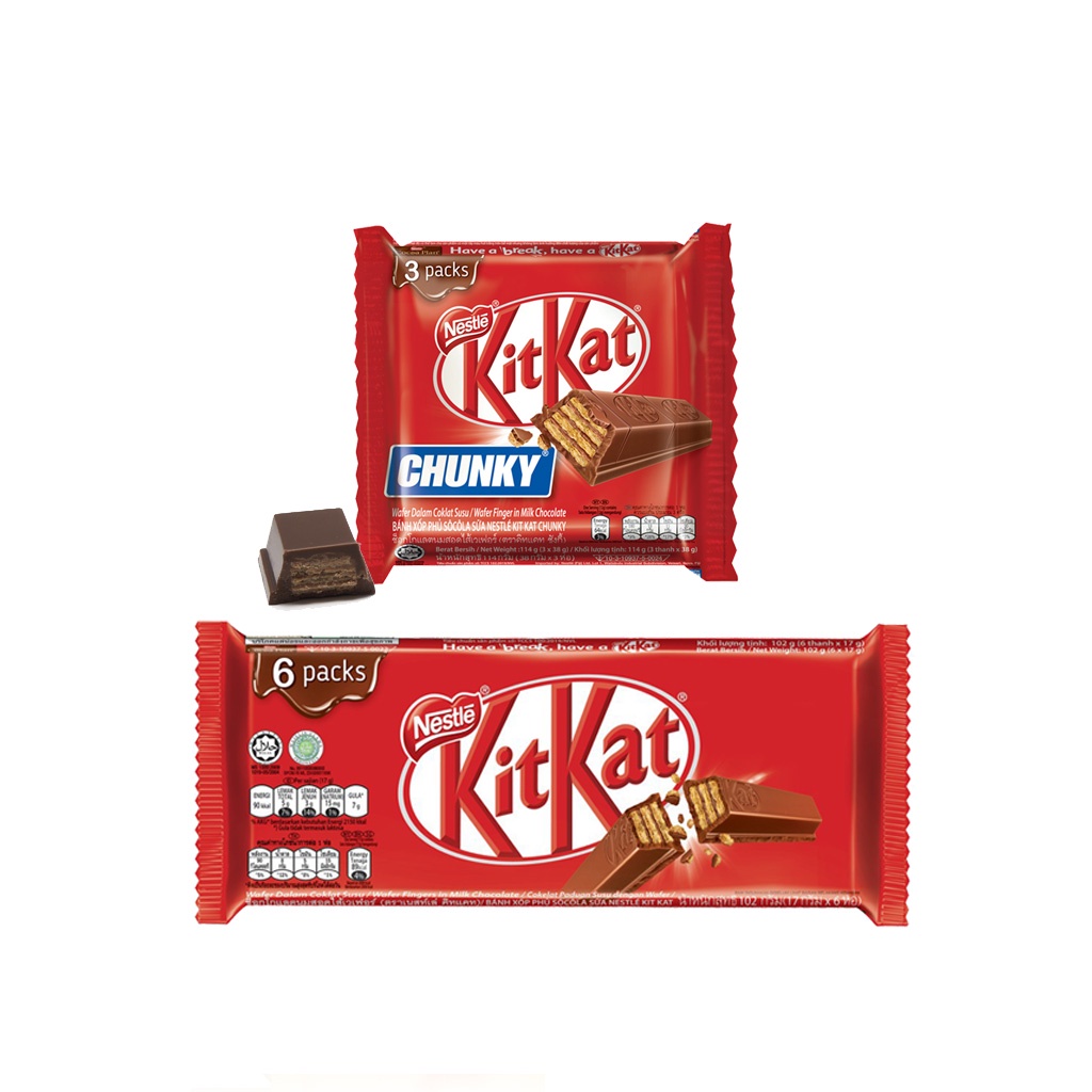 Bánh Socola Kitkat Nestle gói 3 thanh 38g