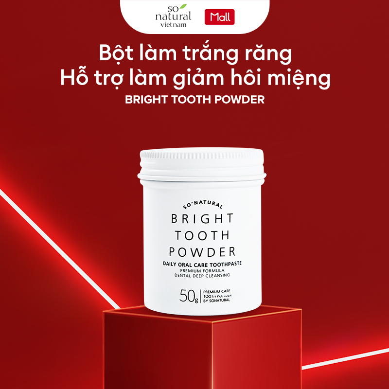 Bột Đánh Răng/Súc Miệng Làm Trắng Răng, Thơm Miệng 2in1 So Natural