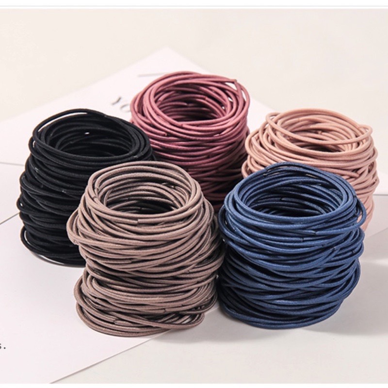 [quà tặng] Combo 5 dây buộc tóc sợi lanh nhỏ