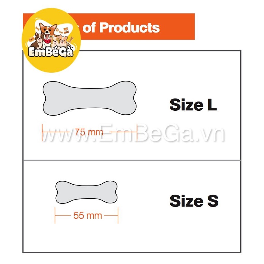 [ Xương gặm ] [ BAO BÌ MỚI ] Xương sữa cho chó Milky Bone Goodies!