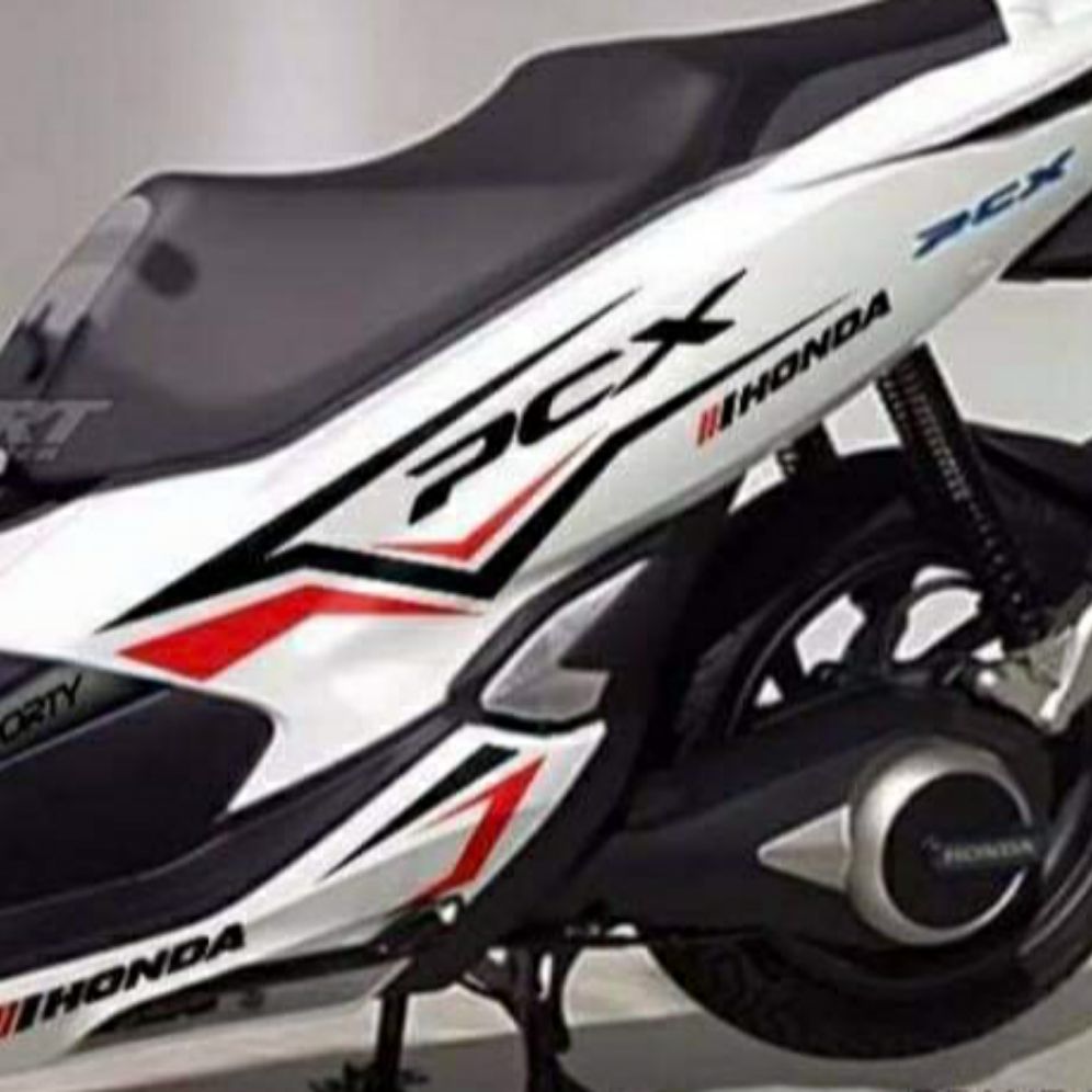 Tem xe PCX , tem rời cao cấp dán xe trắng